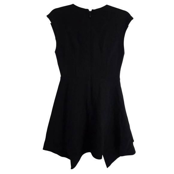 Halston Heritage Black Sleeveless Beaded Neckline Sheath Dress Size 2 - Picture 5 of 9